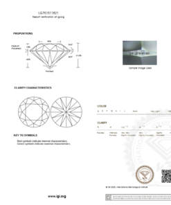 Alternative view of เพชรกลม Round cut 3.04 CT น้ำ 100 D VS1